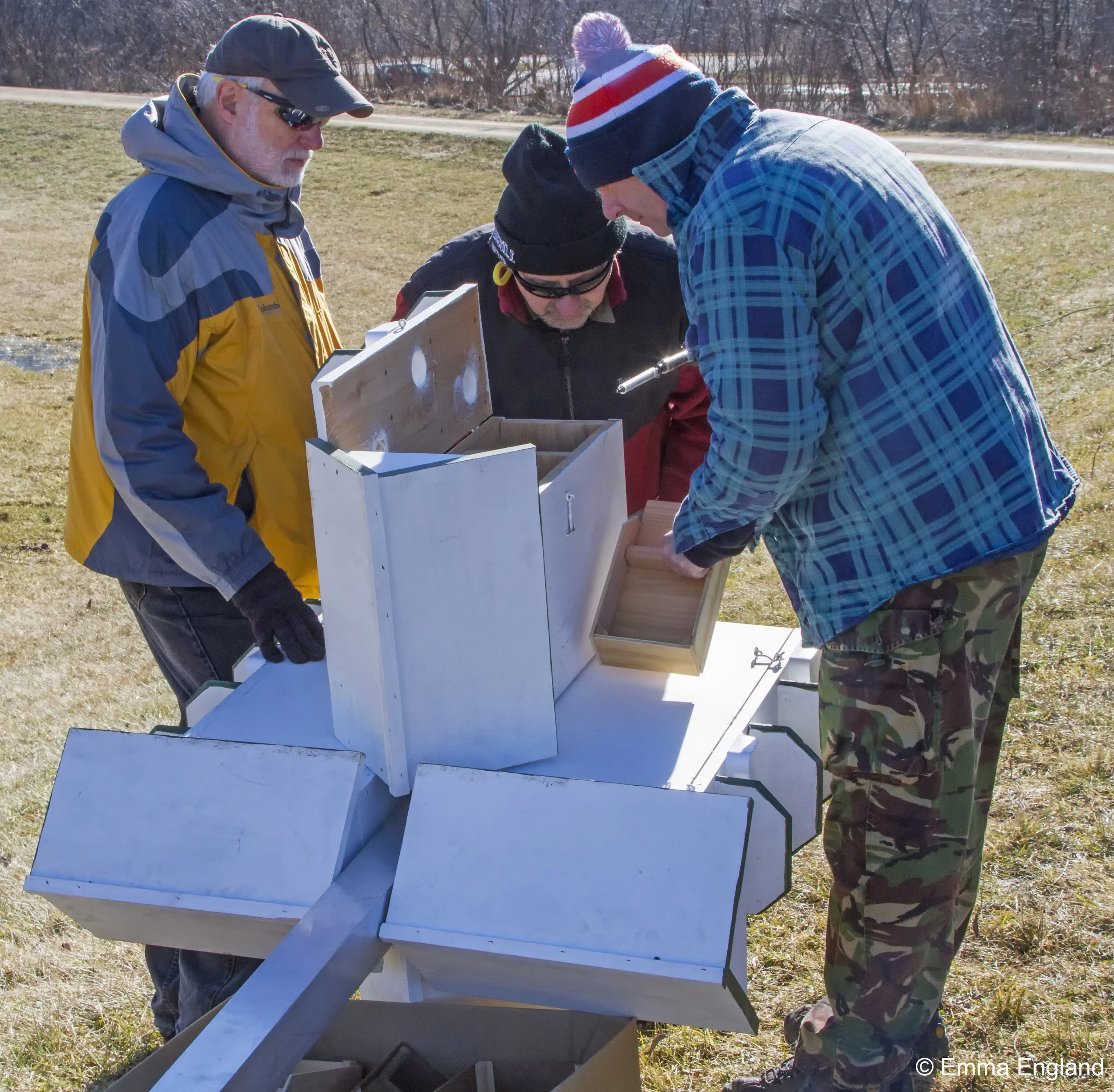 Purple Martin house installation