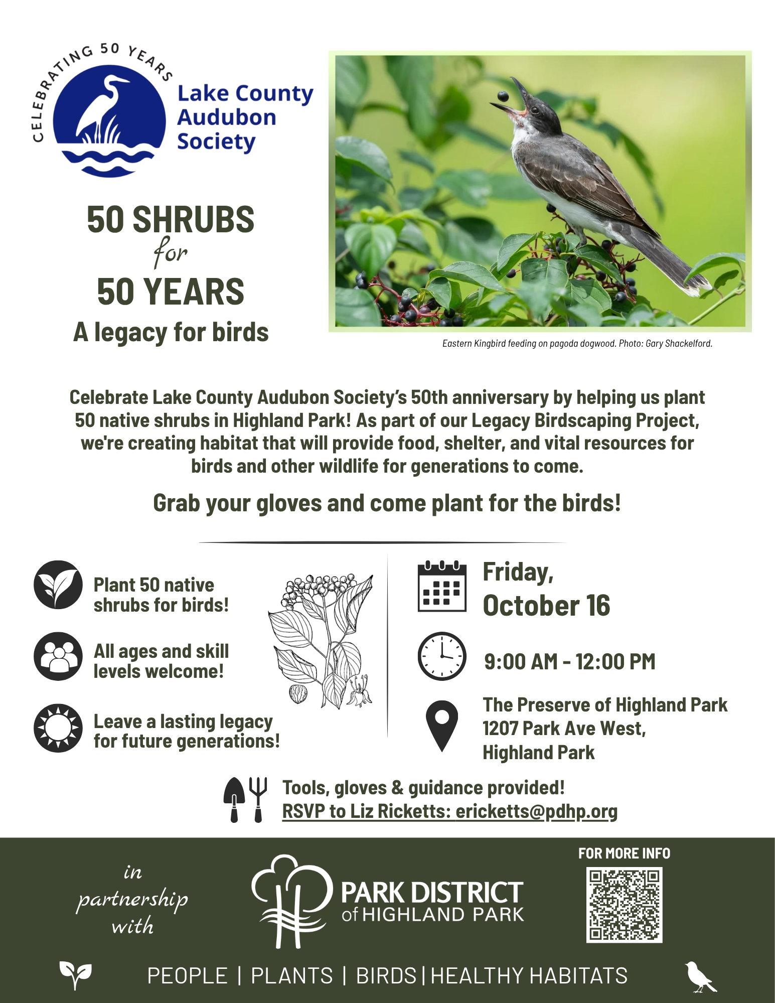50 Shrubs for 50 YearsL A Legacy for Birds