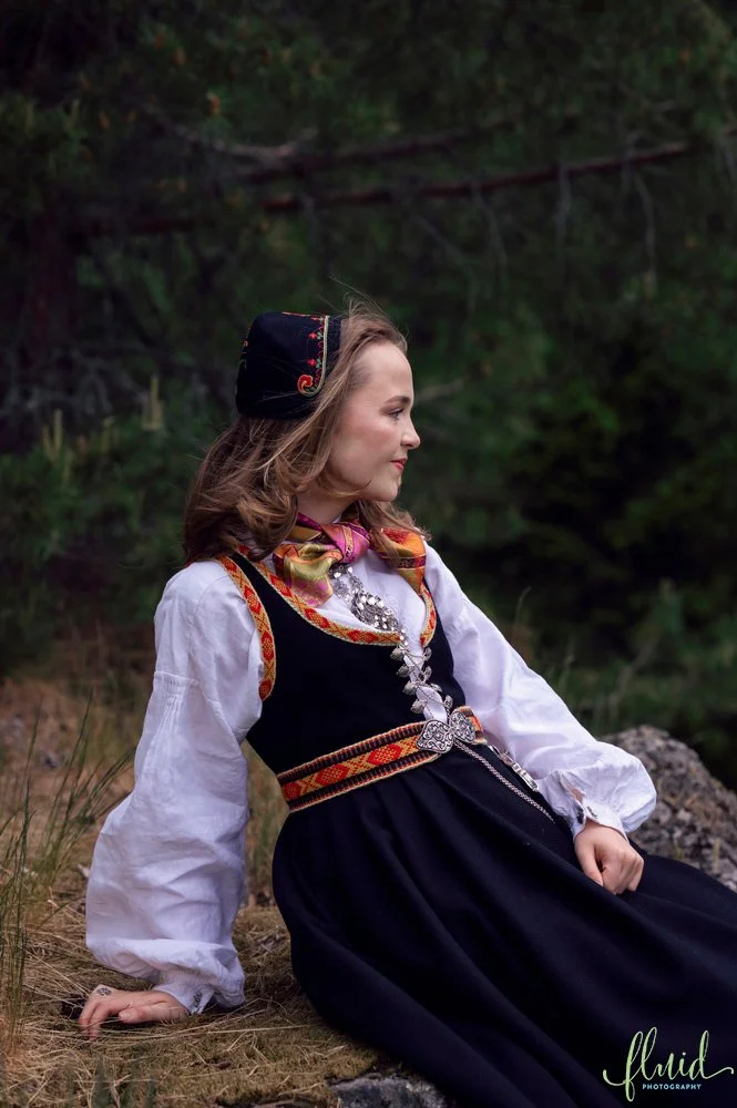 Girl in norwegian bunad.