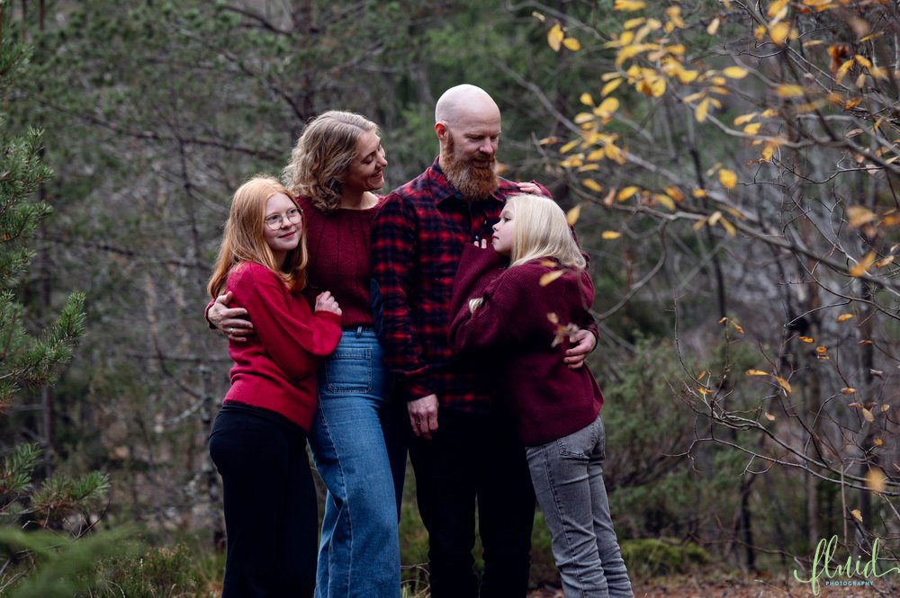 Family portrait in autumn.