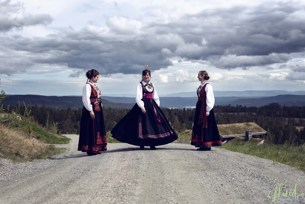 Bride with bridesmaids.