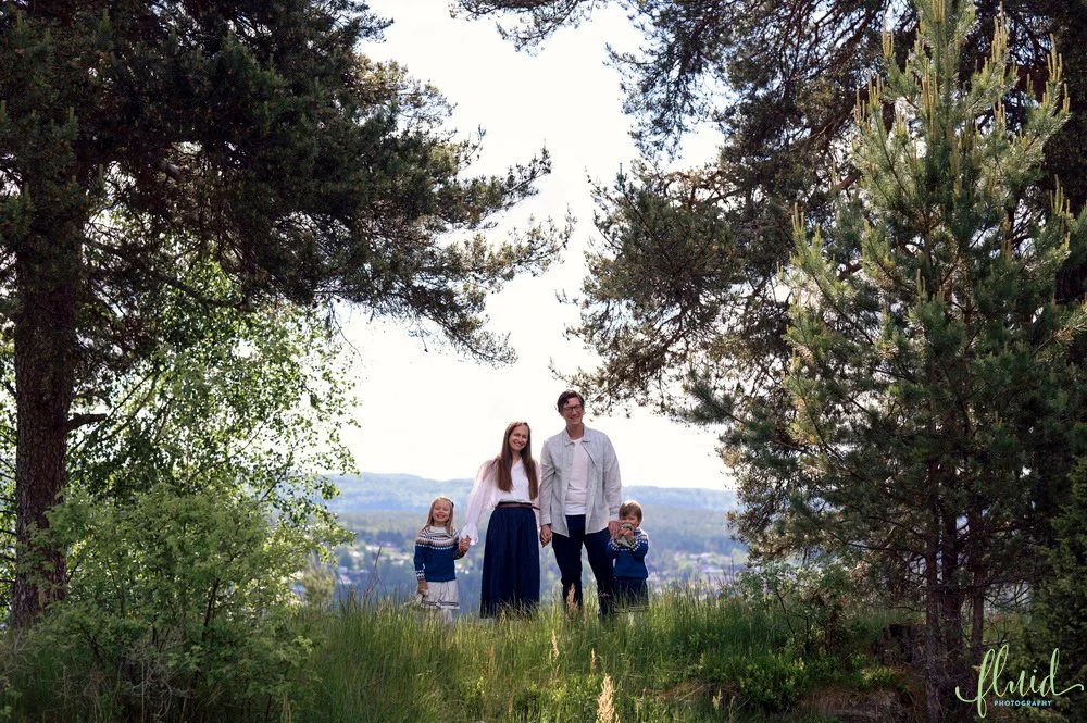 Family outdoor portrait.