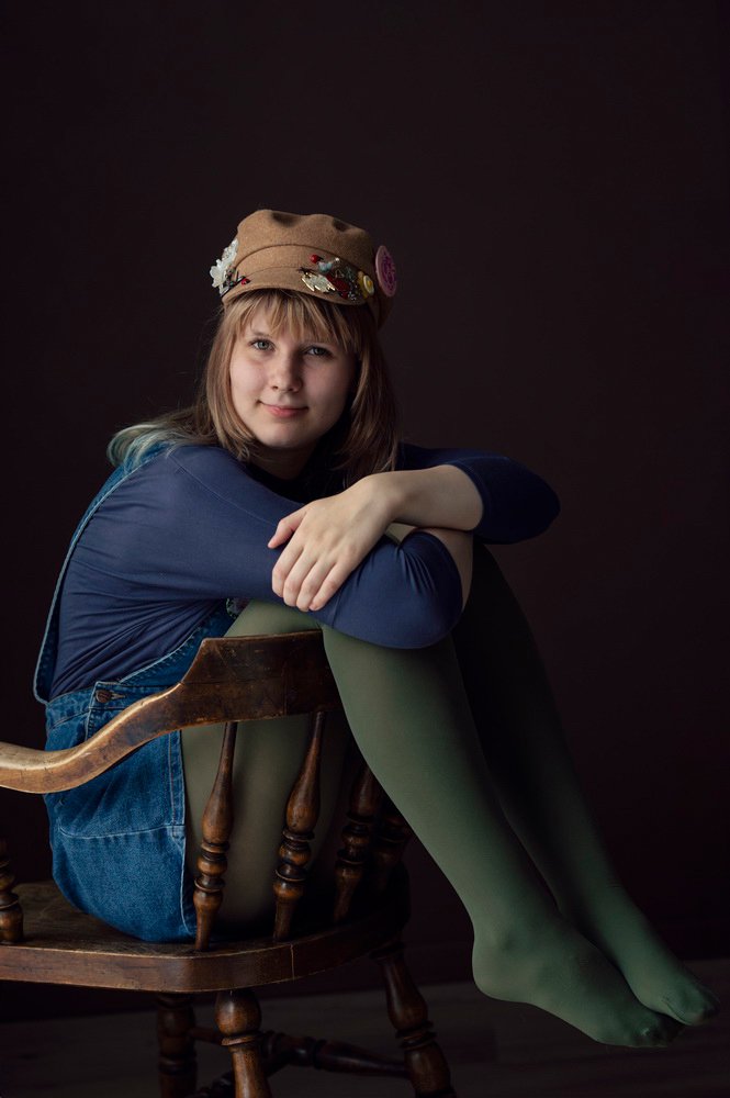 Quirky teen portrait.