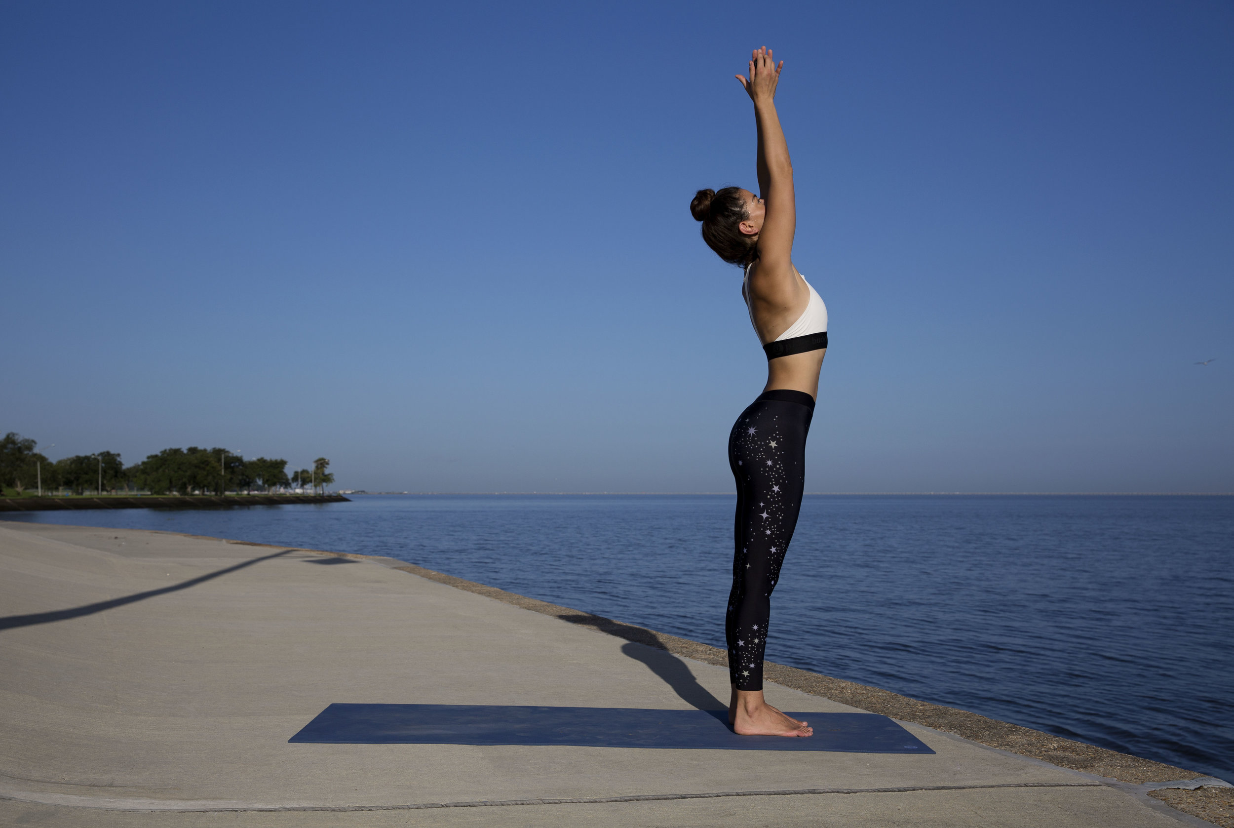 Inhale, arms up above your head