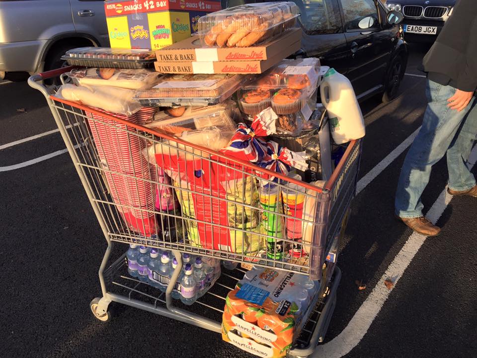 We also got a little bit of food to get us going until Monday when we can do a 'proper' shop.