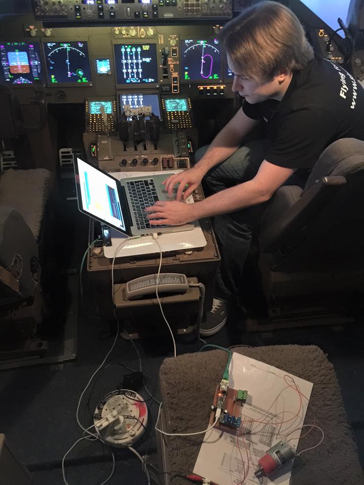 Meanwhile Mark has been busy installing and writing code to make the motor in the throttles work to move them with the autothrottle.