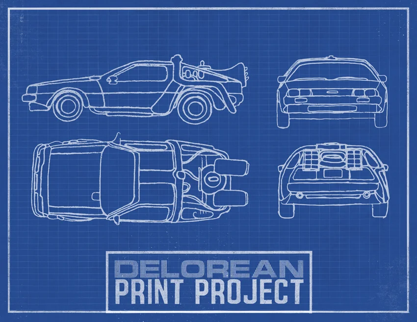 DELOREAN PRINT PROJECT