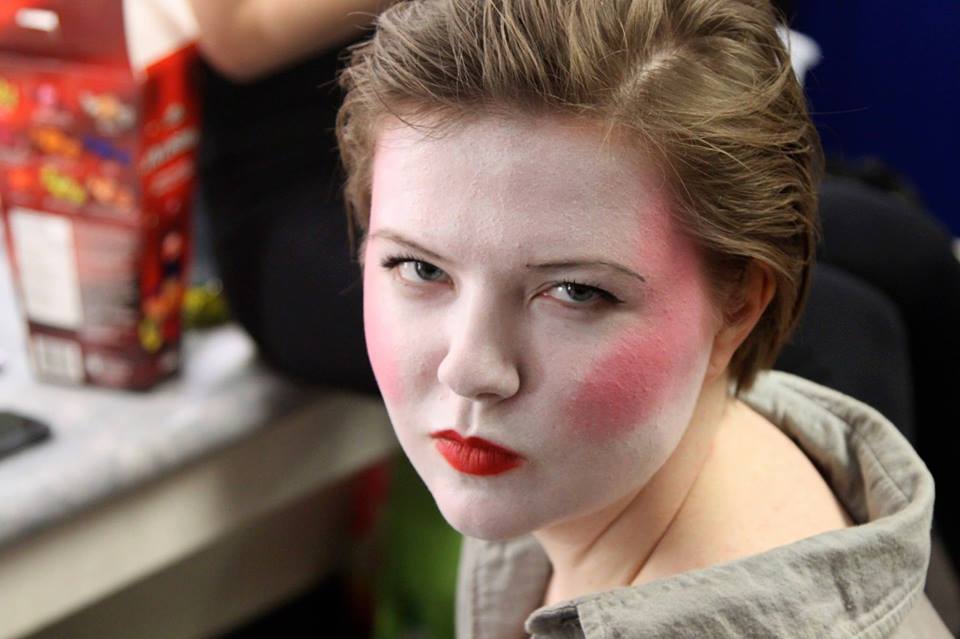 Backstage before The Good Soul of Szechuan. Photo by Sinclair Gwilliams.