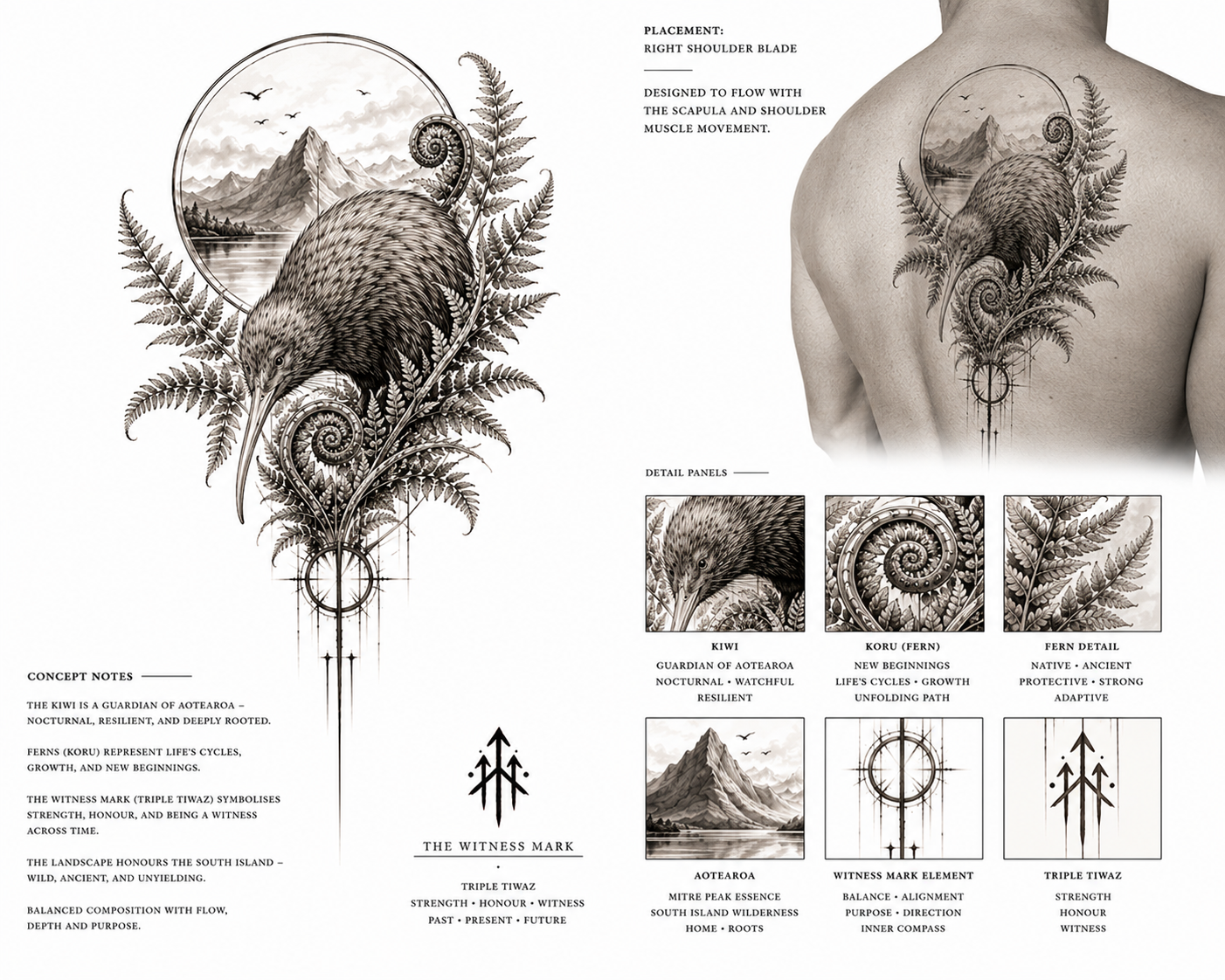 Kiwi and ferns tattoo concept design.png