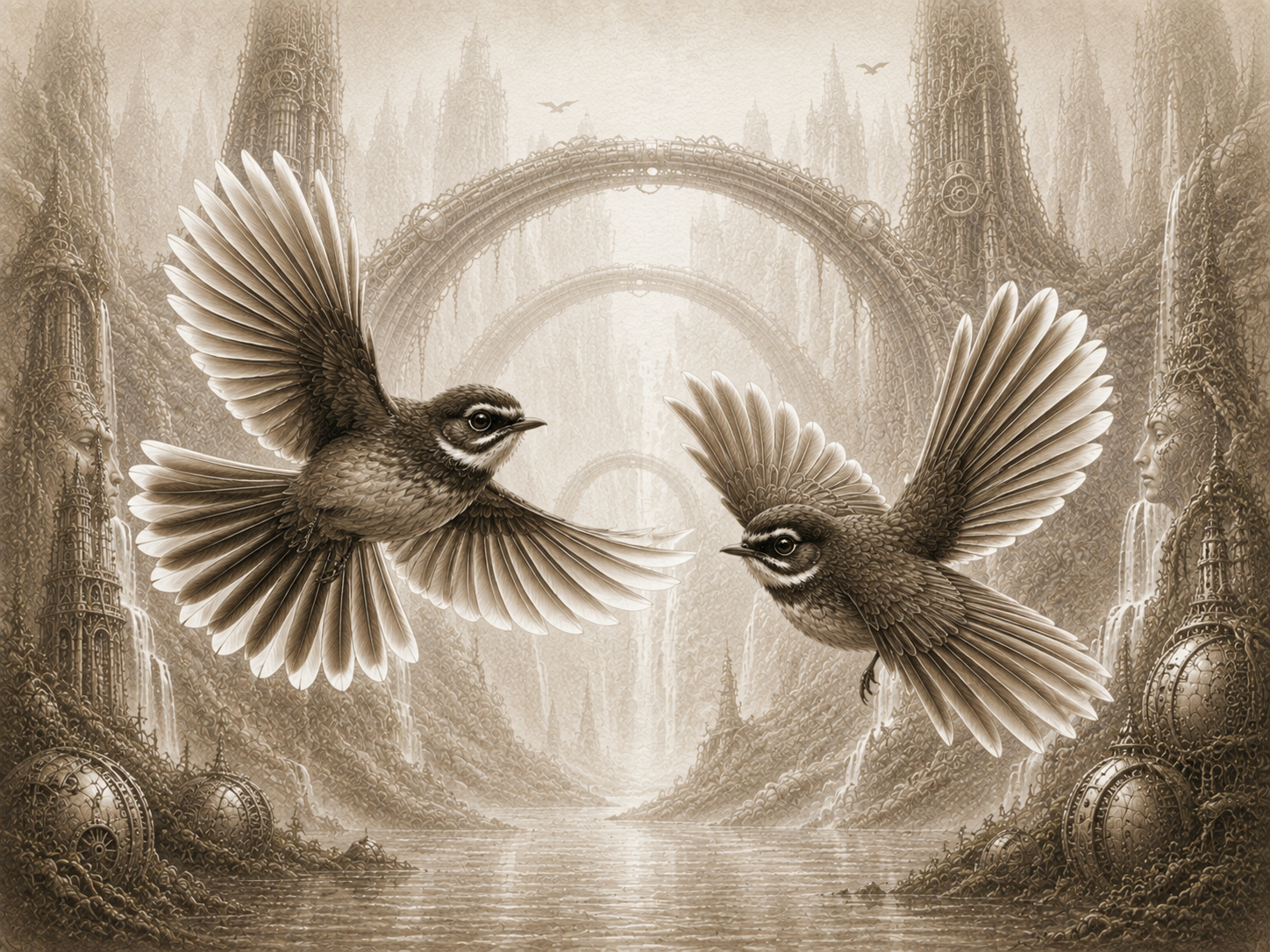 Fantail Birds Over the Steampunk Valley.png