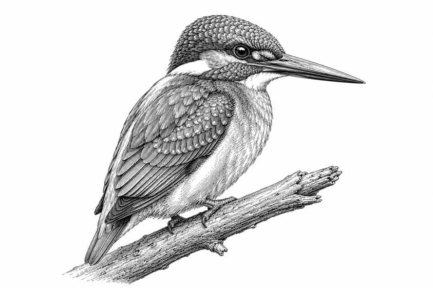 Fine-Line New Zealand Kingfisher