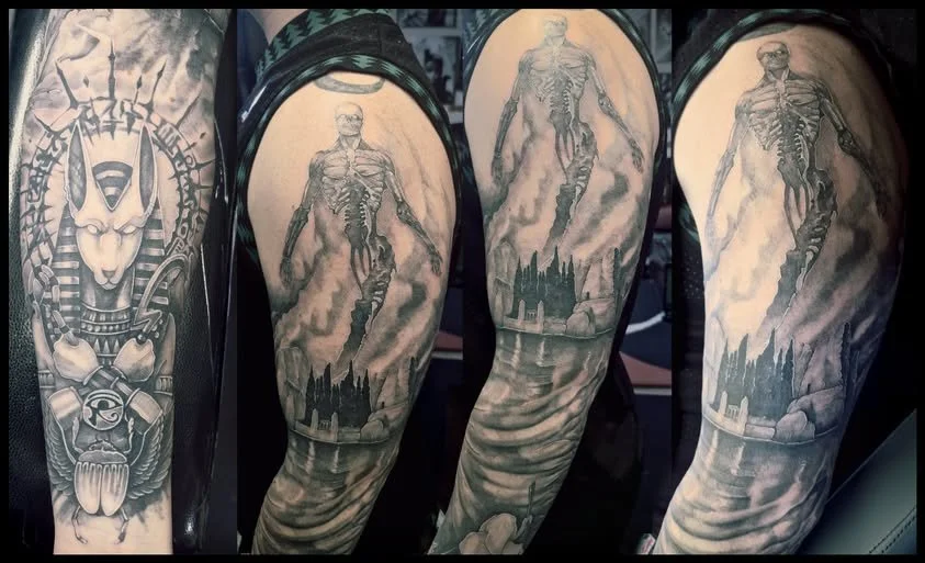 Egyptian Fantasy Sleeve Tattoo