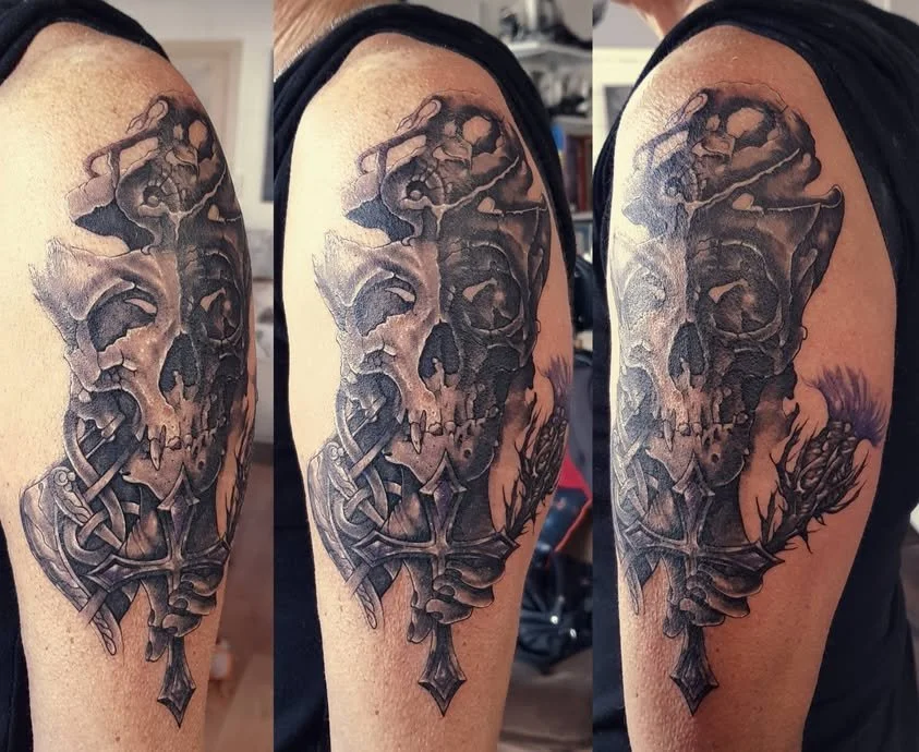 Biomechanical Arm Tattoo