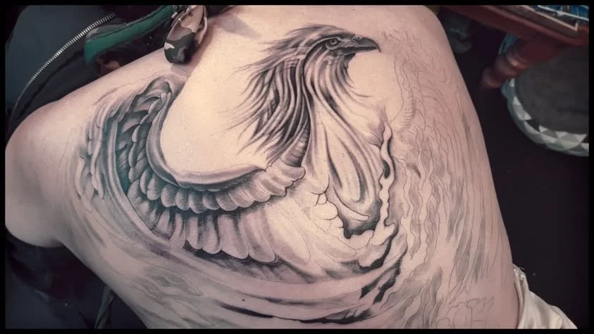 Phoenix Shoulder Tattoo