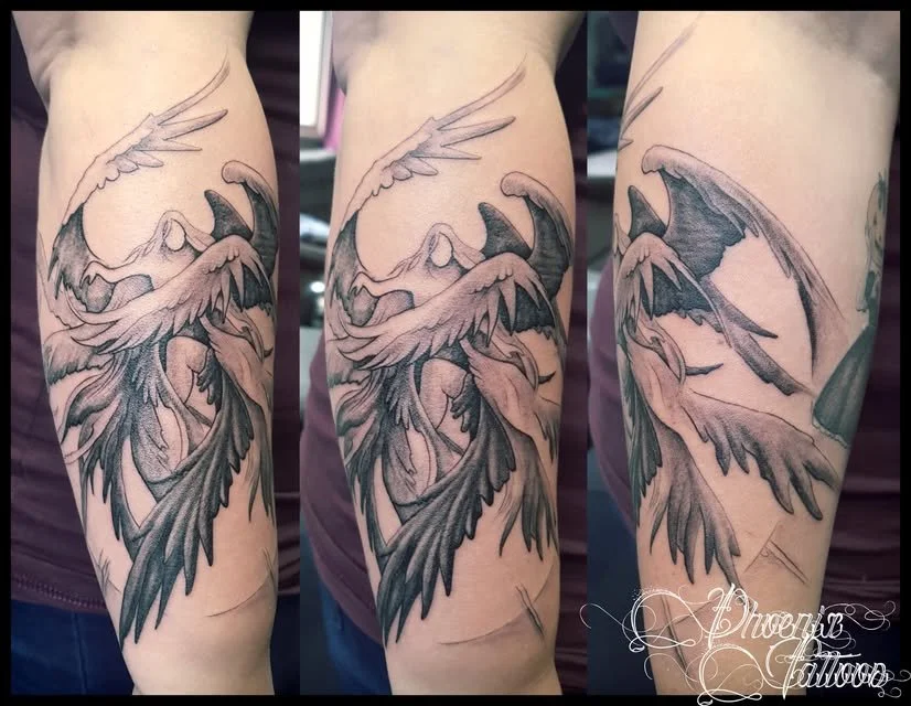Raven Sleeve Tattoo