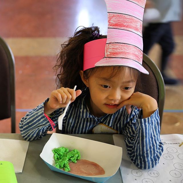 Thanks to our parent volunteers for the green eggs and ham on campus today!