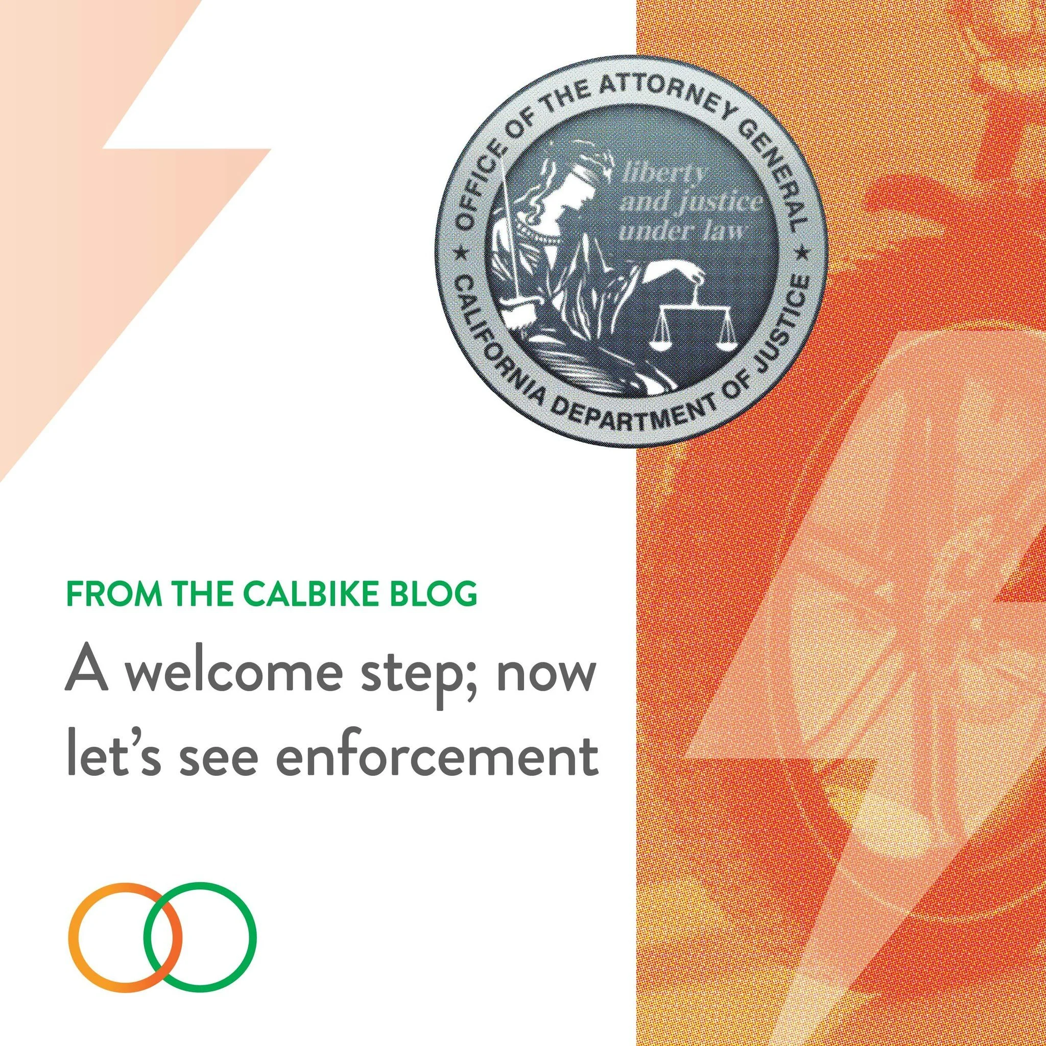 We are thrilled to see California Attorney General Rob Bonta alert consumers to the difference between legal e-bikes and faster e-motos. Joined in the alert by the district attorneys of Marin, San Francisco, and San Mateo Counties, the consumer notic