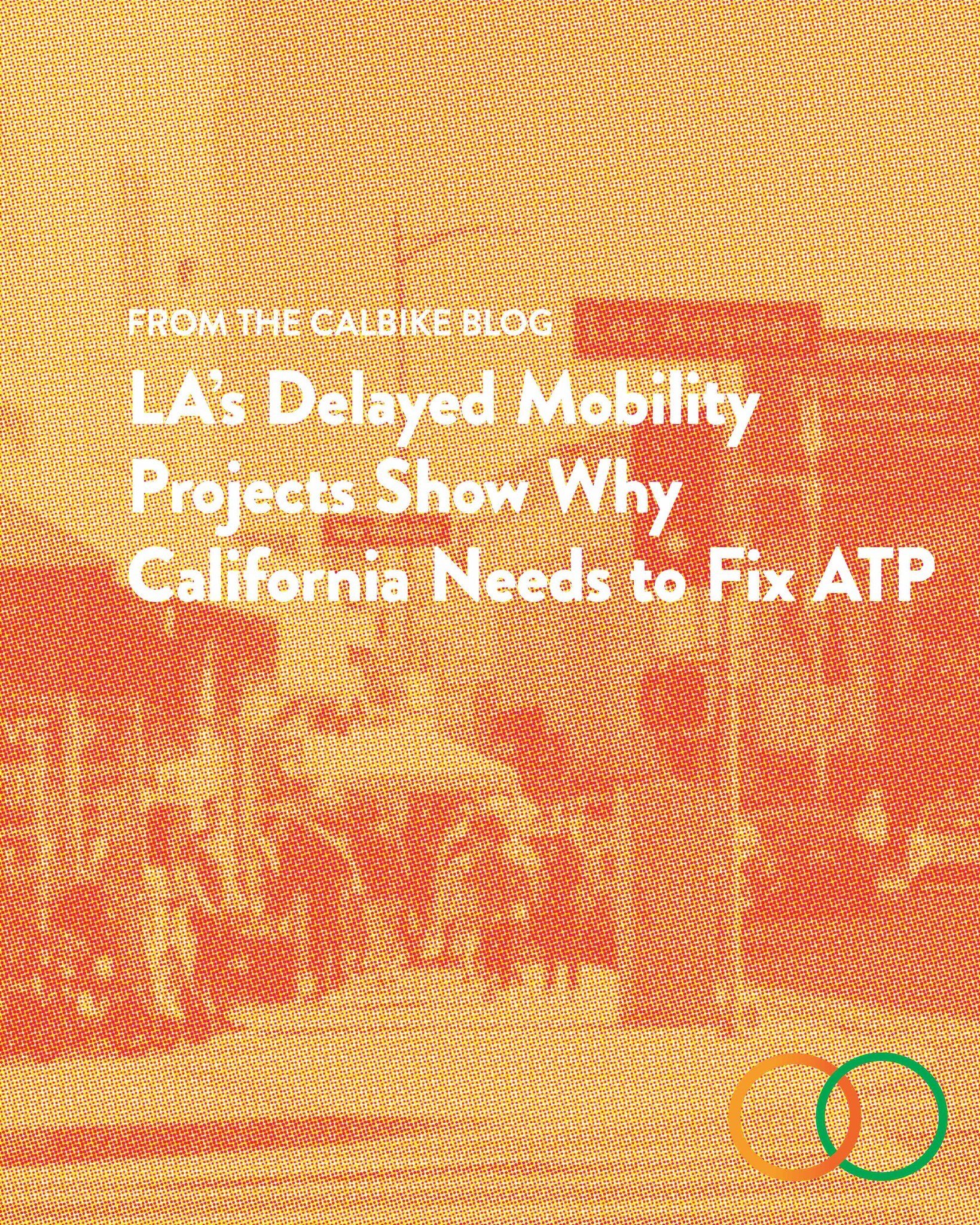 We have communities that need safer streets now. We have a state program, the ATP, designed to fund exactly those kinds of improvements. We have projects that are popular, necessary, and aligned with California&rsquo;s stated goals on safety, climate