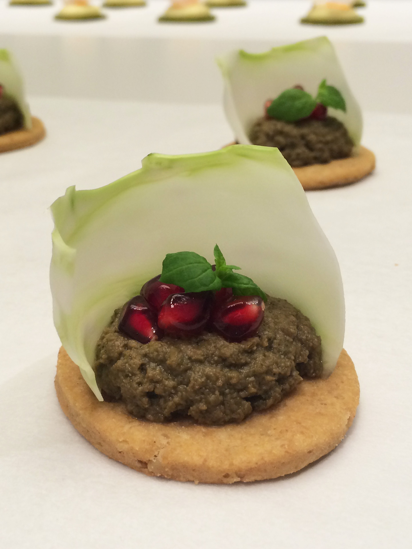 Pomegranate, olive, walnut and broccoli