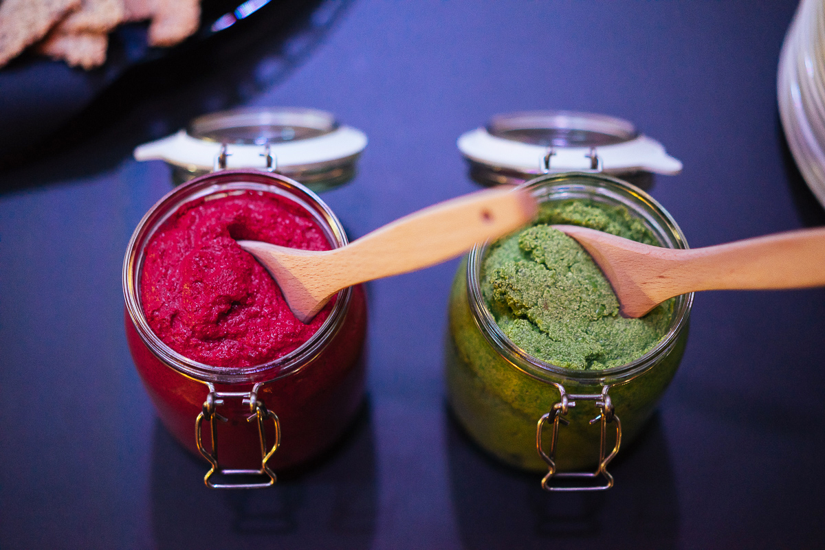 Beetroot & Green peas pastes