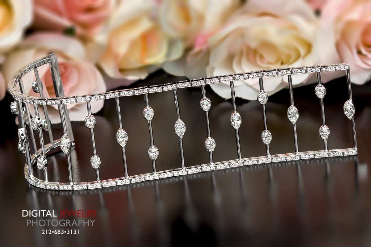Cage Diamond Bracelet Lifestyle shot Flowers.jpg