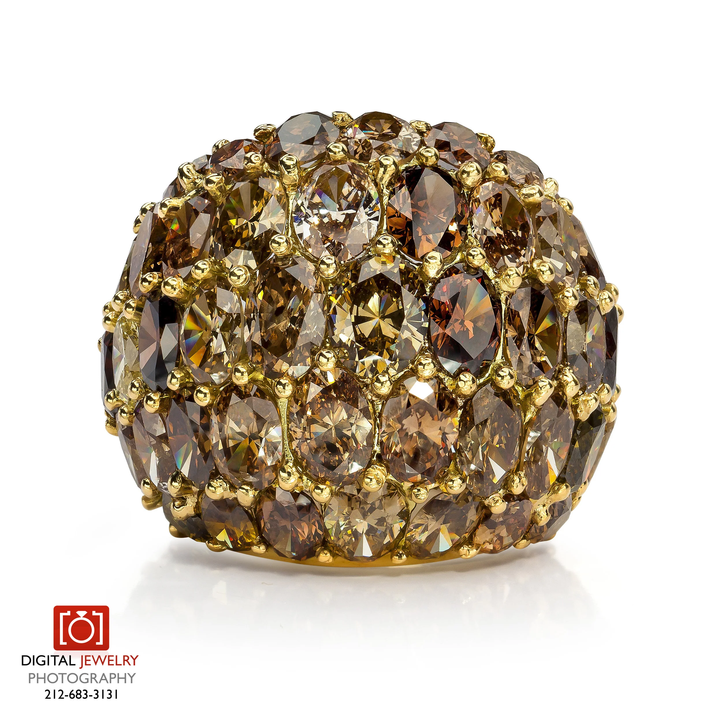 Oval Mixed Color Diamond Ring Front.jpg