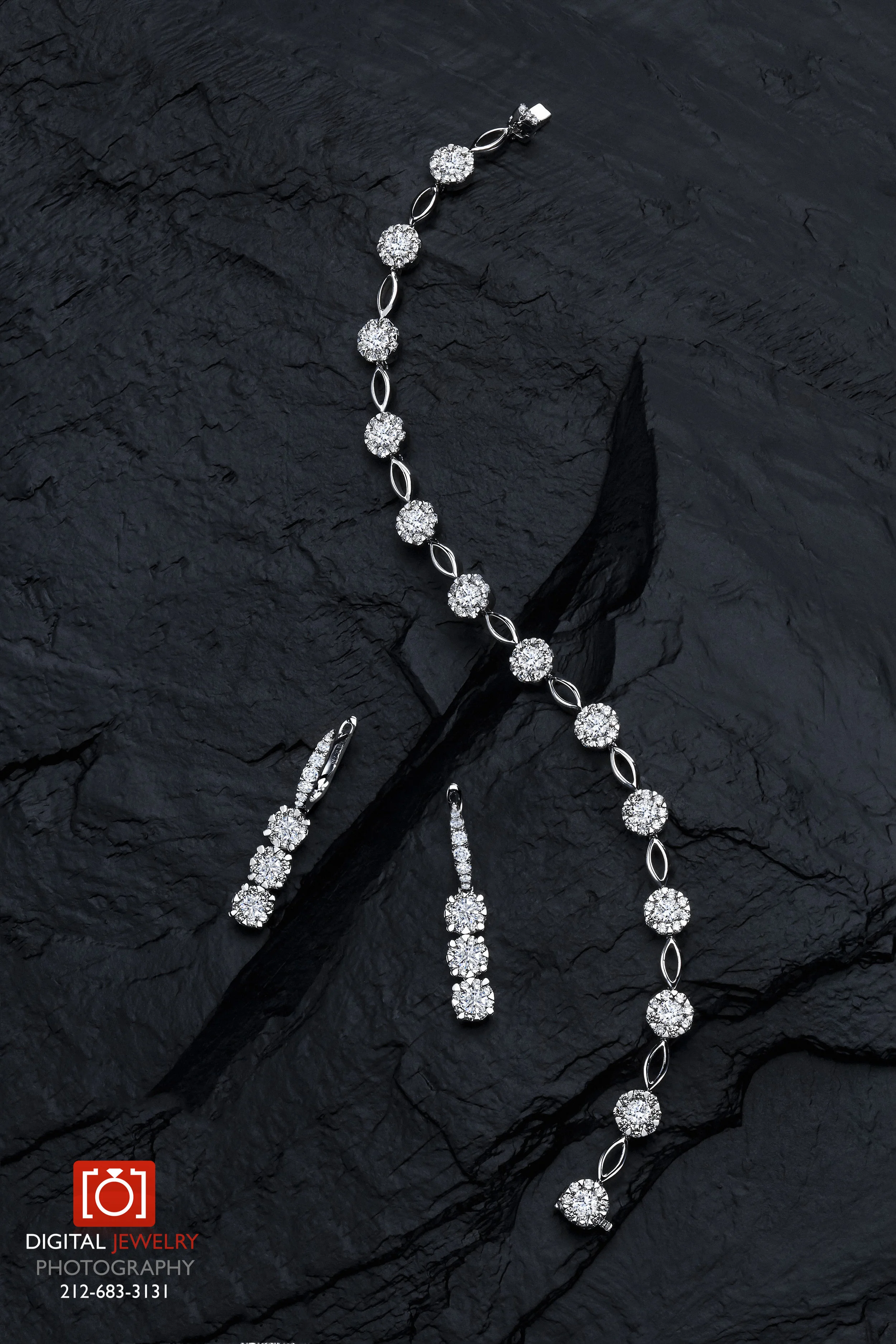 Earring and Bracelet Jewelry Group Lifestyle on Slate.jpg