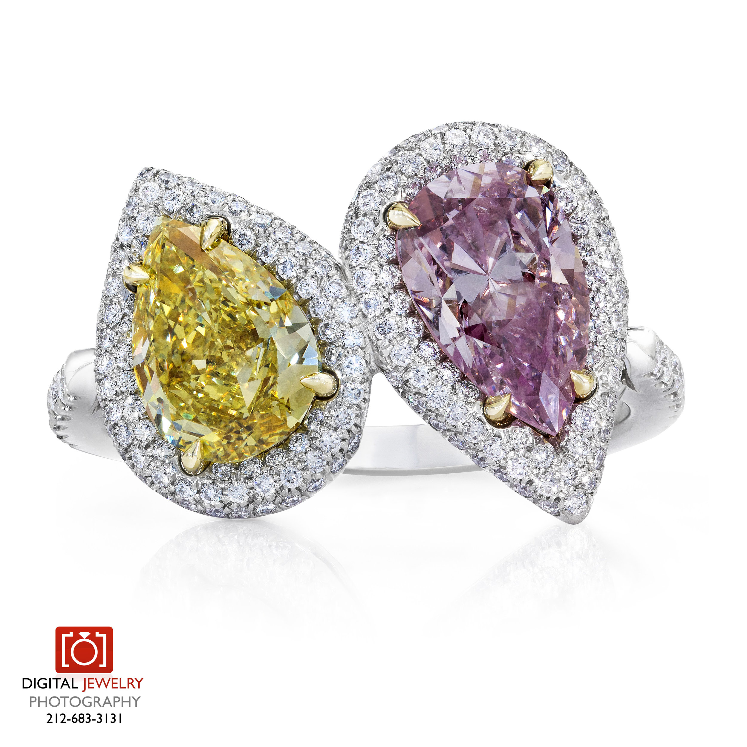 Yellow and Pink Pear Shape Ring.jpg