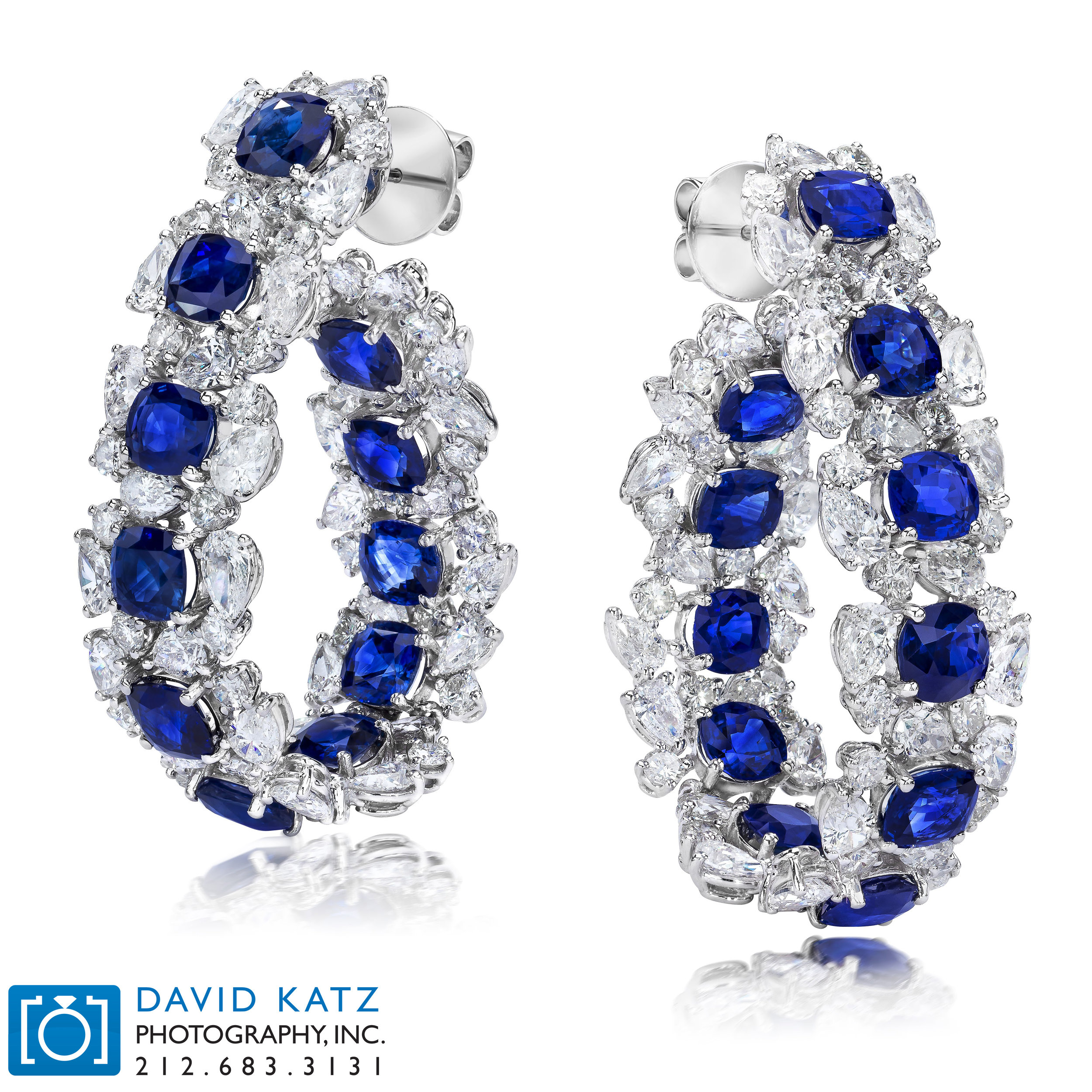 diamond sapphire earrings