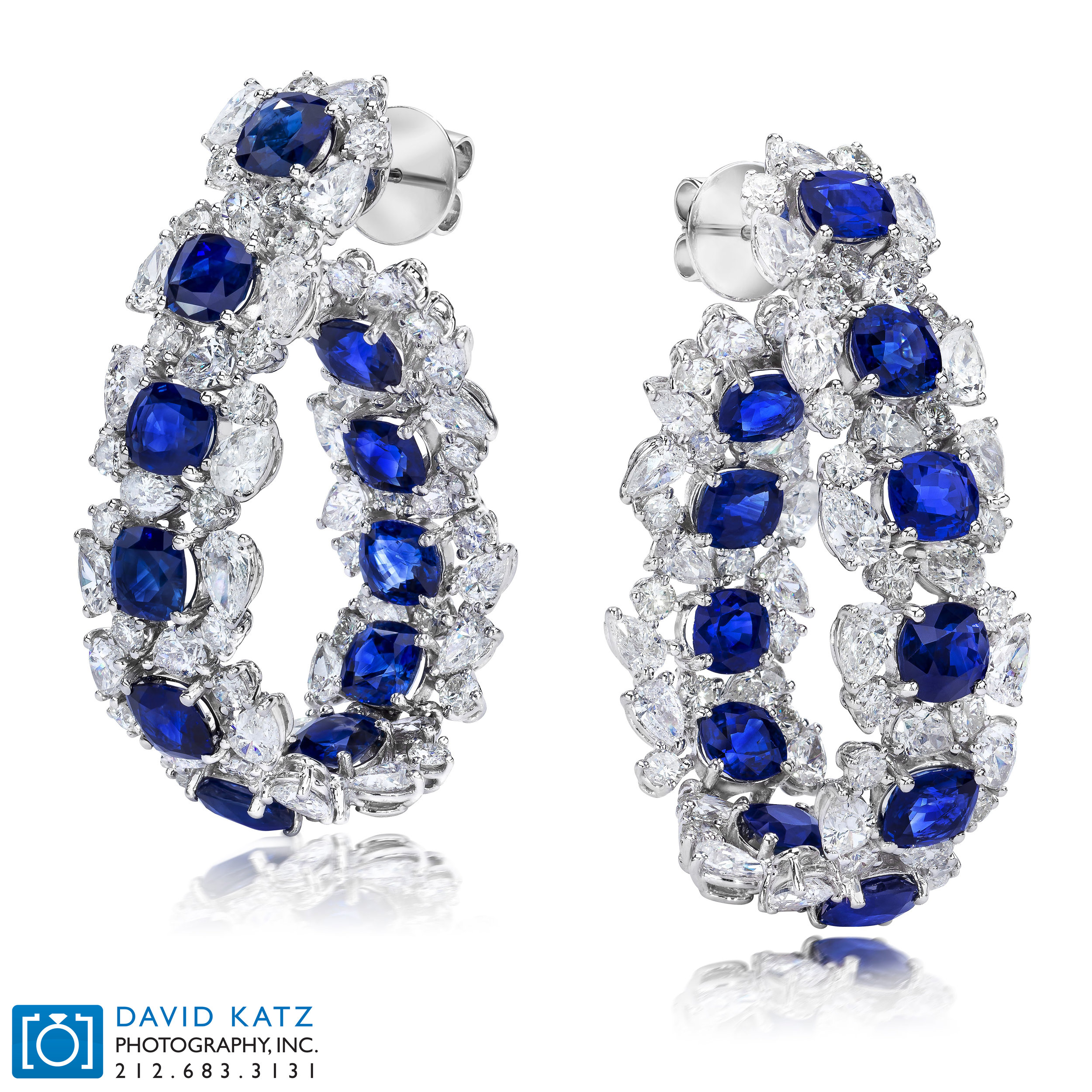 diamond sapphire earrings