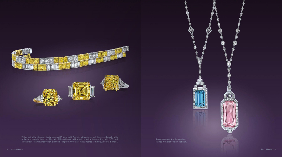 Cellini Jewelers Yellow Diamond Rings and Tennis Bracelets Sapphire Pendants catalog tearsheet.jpg