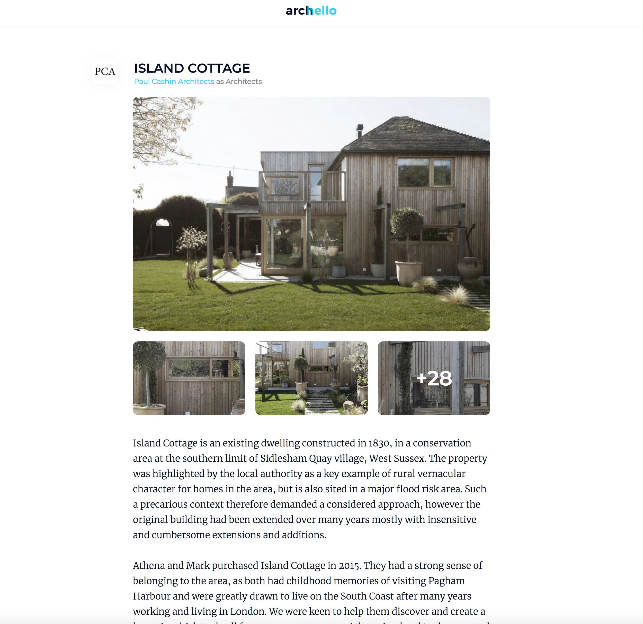 Island Cottage featured in Archello