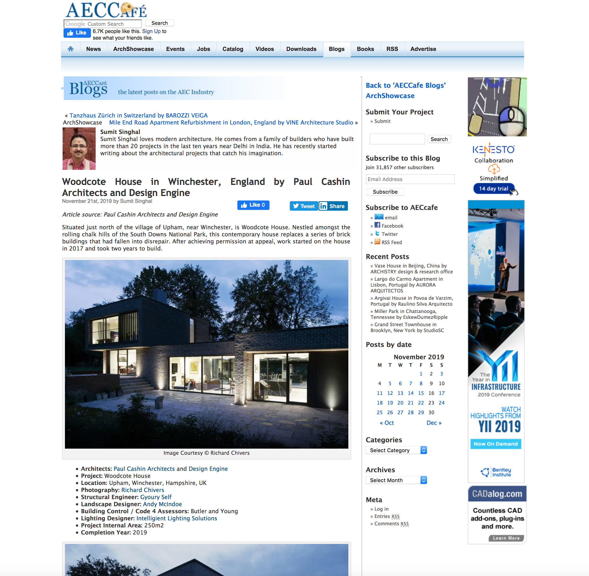 10.19 Woodcote House featured on Aec Cafe