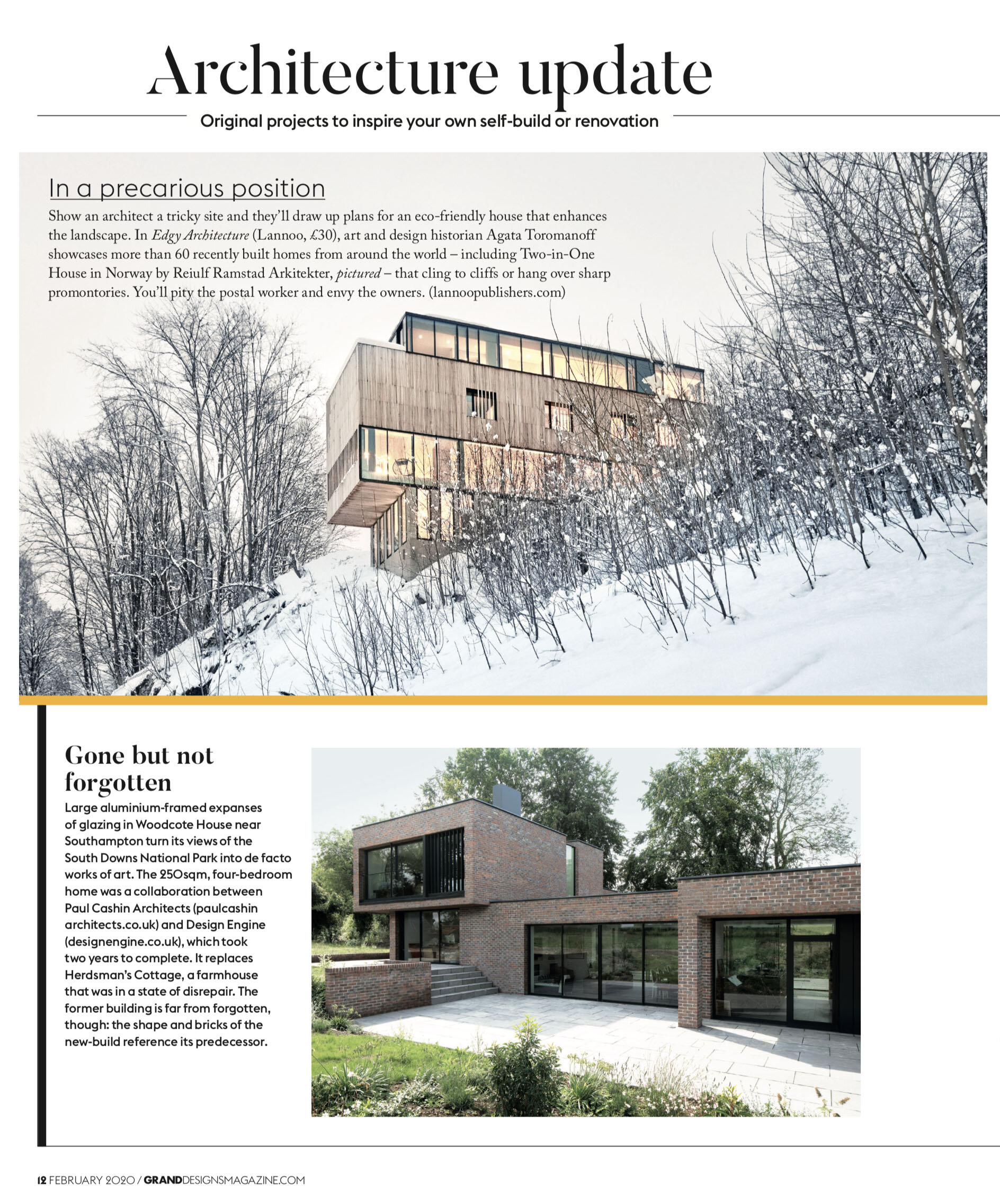 02.20 Woodcote House featured in Grand Designs Magazine