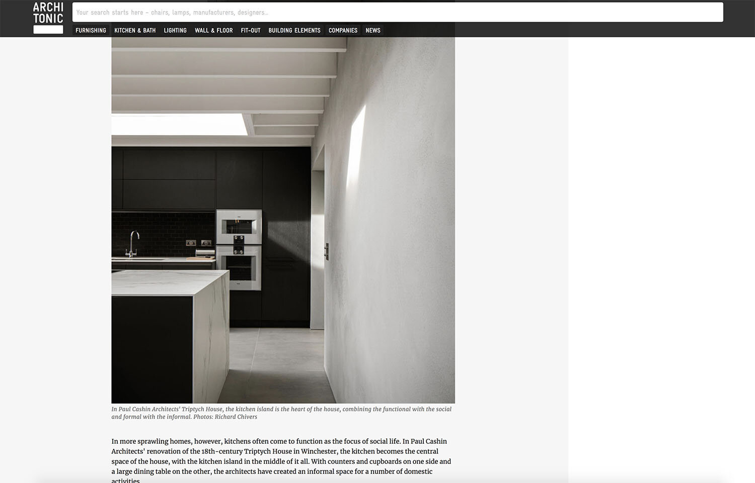 03.20 Triptych House featured on Architonic