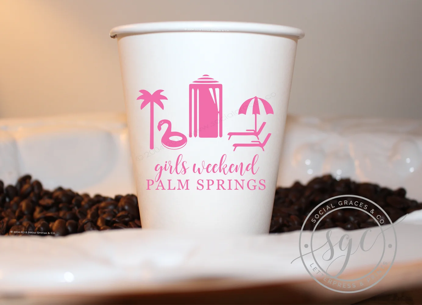Flamingo Floatie Party Cups