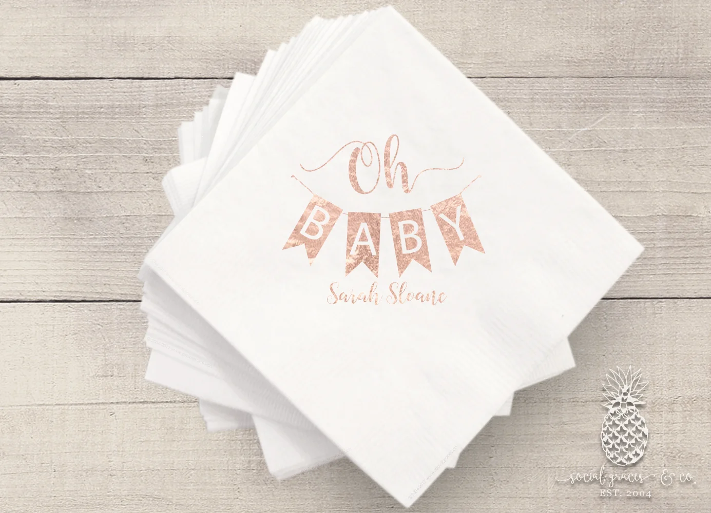 Oh Baby Shower Napkins