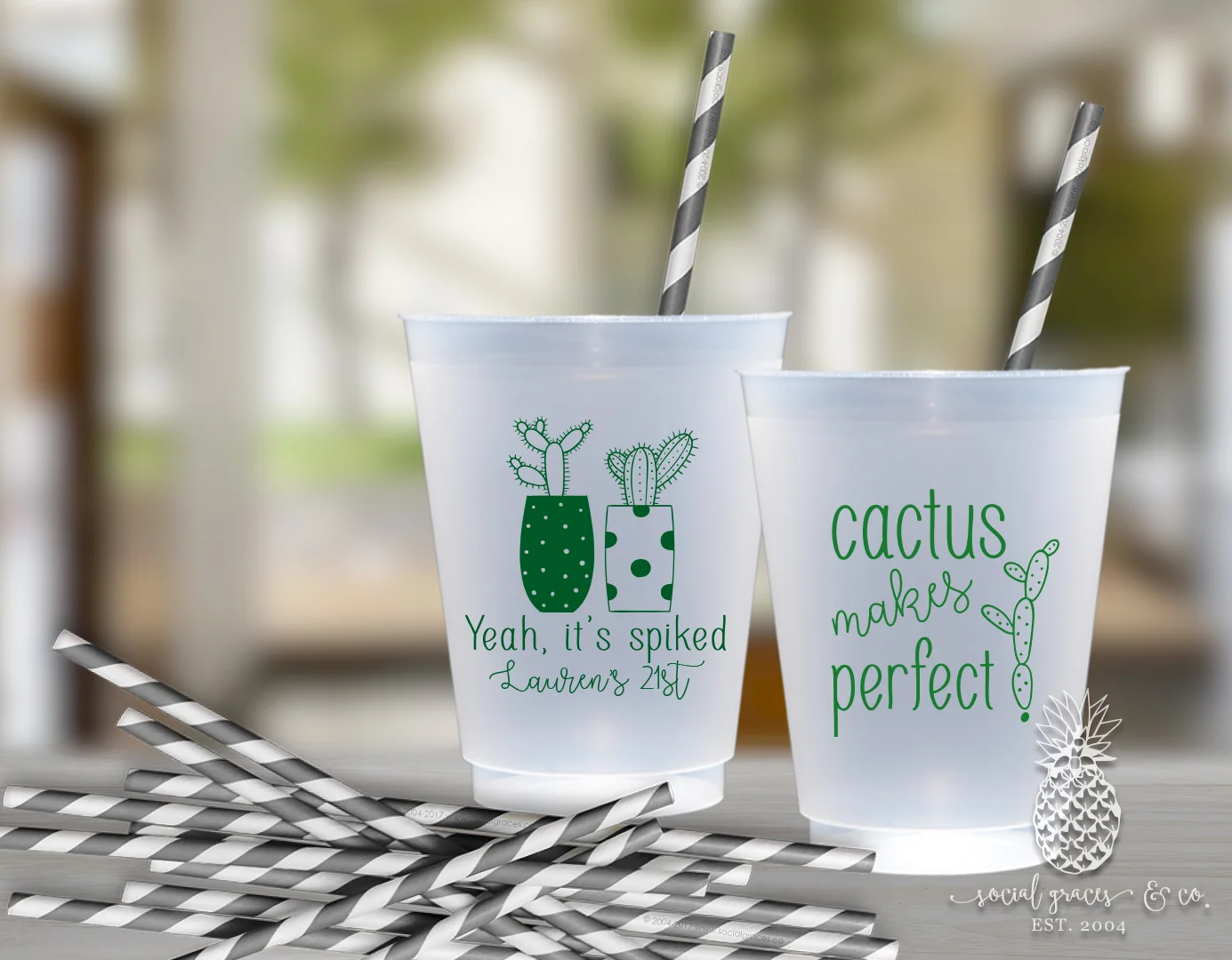 Cactus Frosted Cups