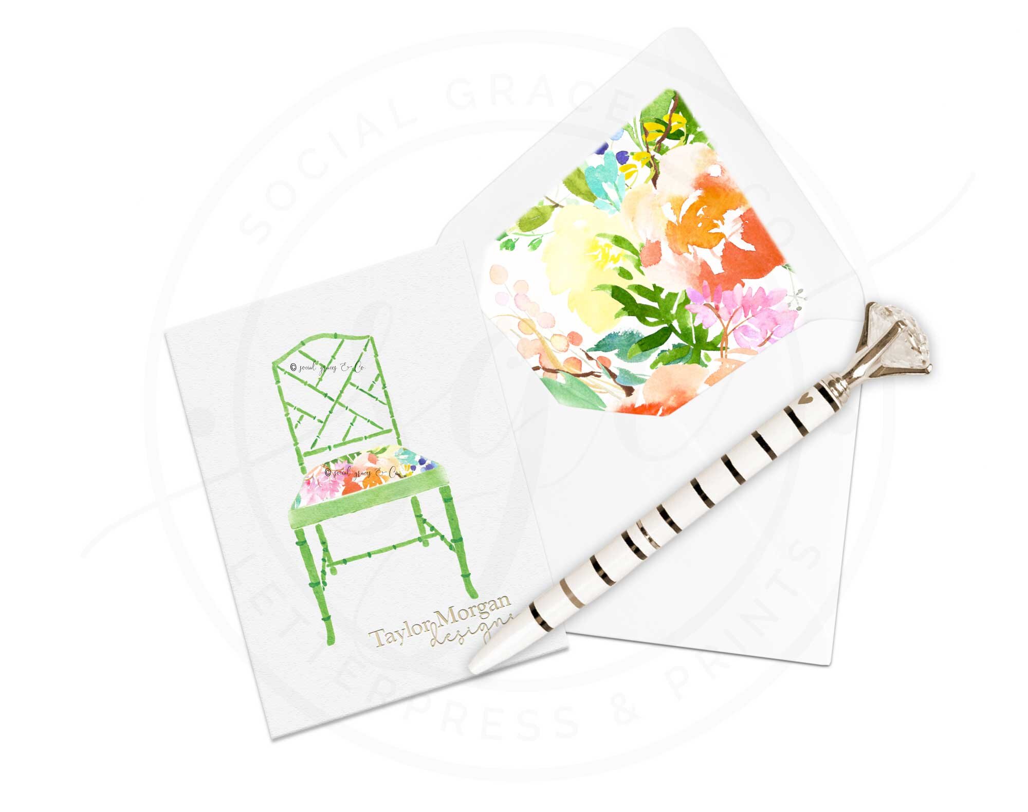 Bamboo Chair - Note Cards