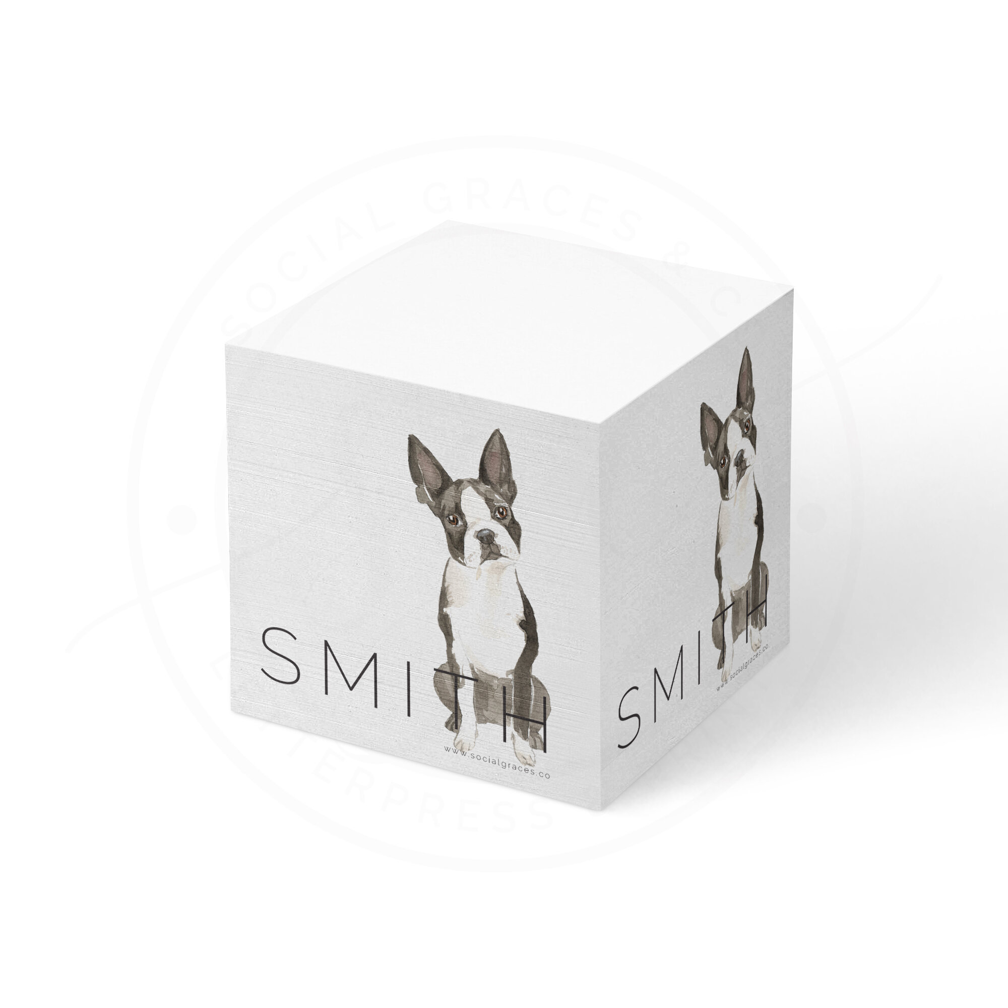 Boston Terrier | Memo Cube