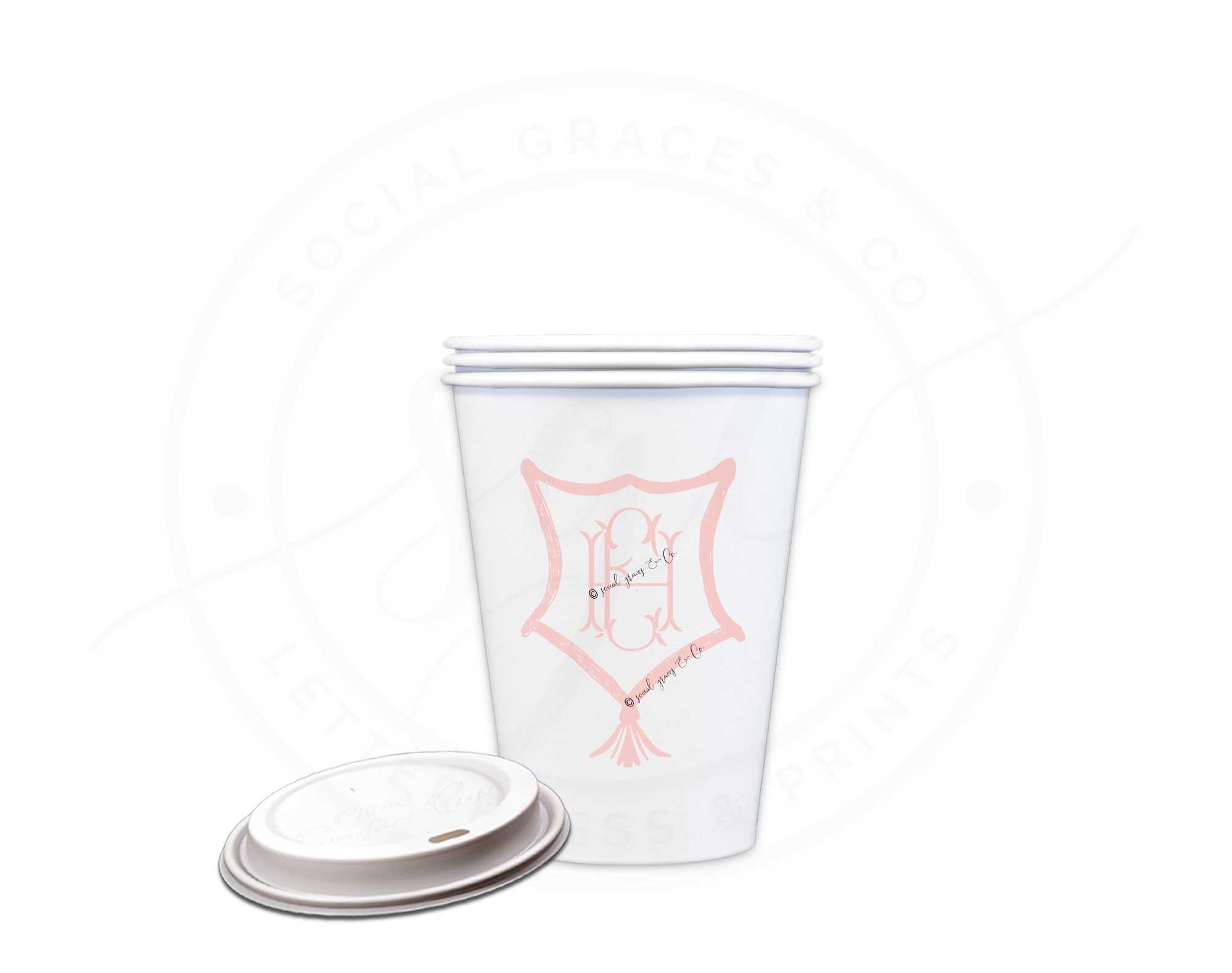 Crest Monogram Paper Cups
