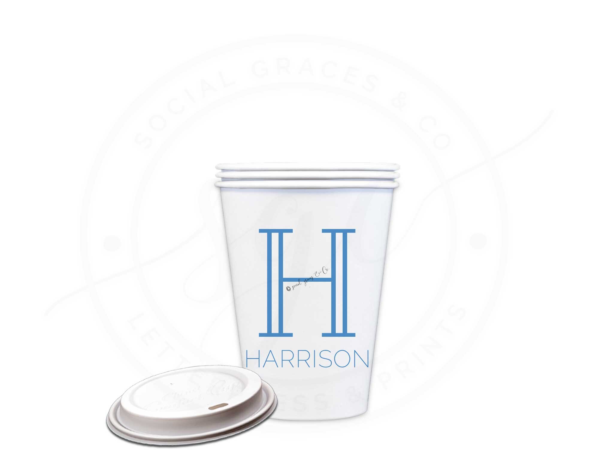 Block Monogram Cups
