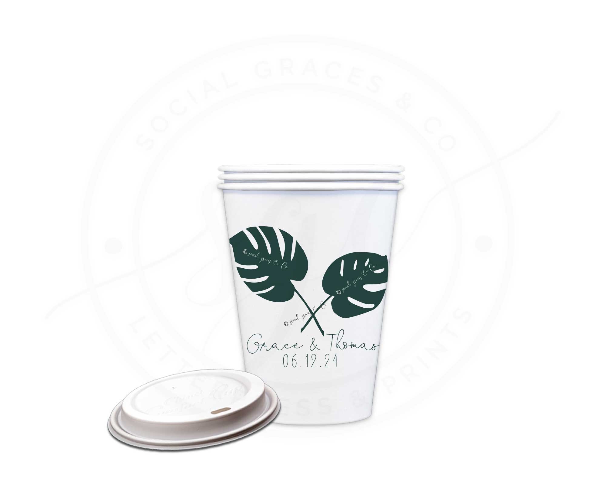 Monstera Leaf Paper Cups