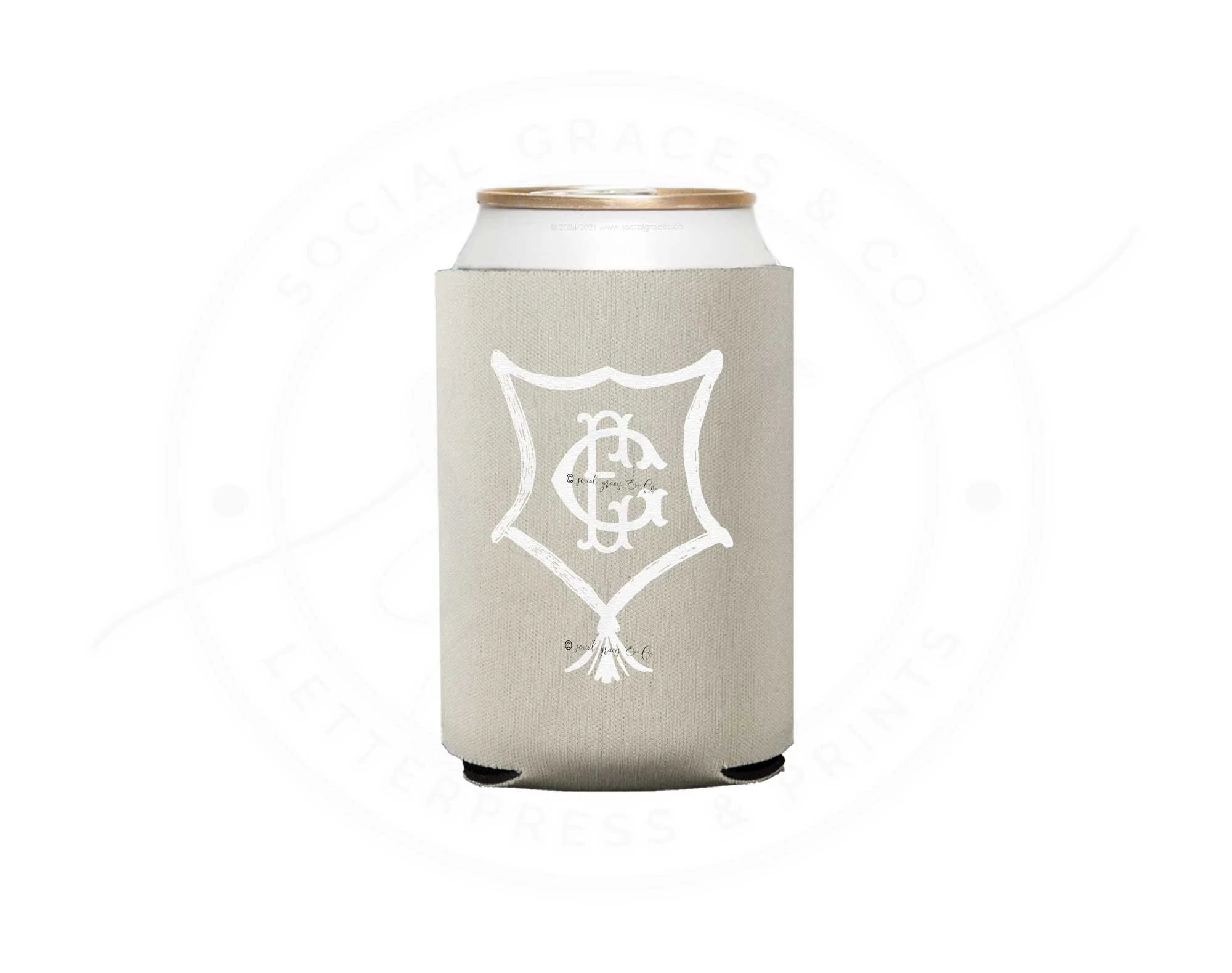 Monogram Crest Coozie