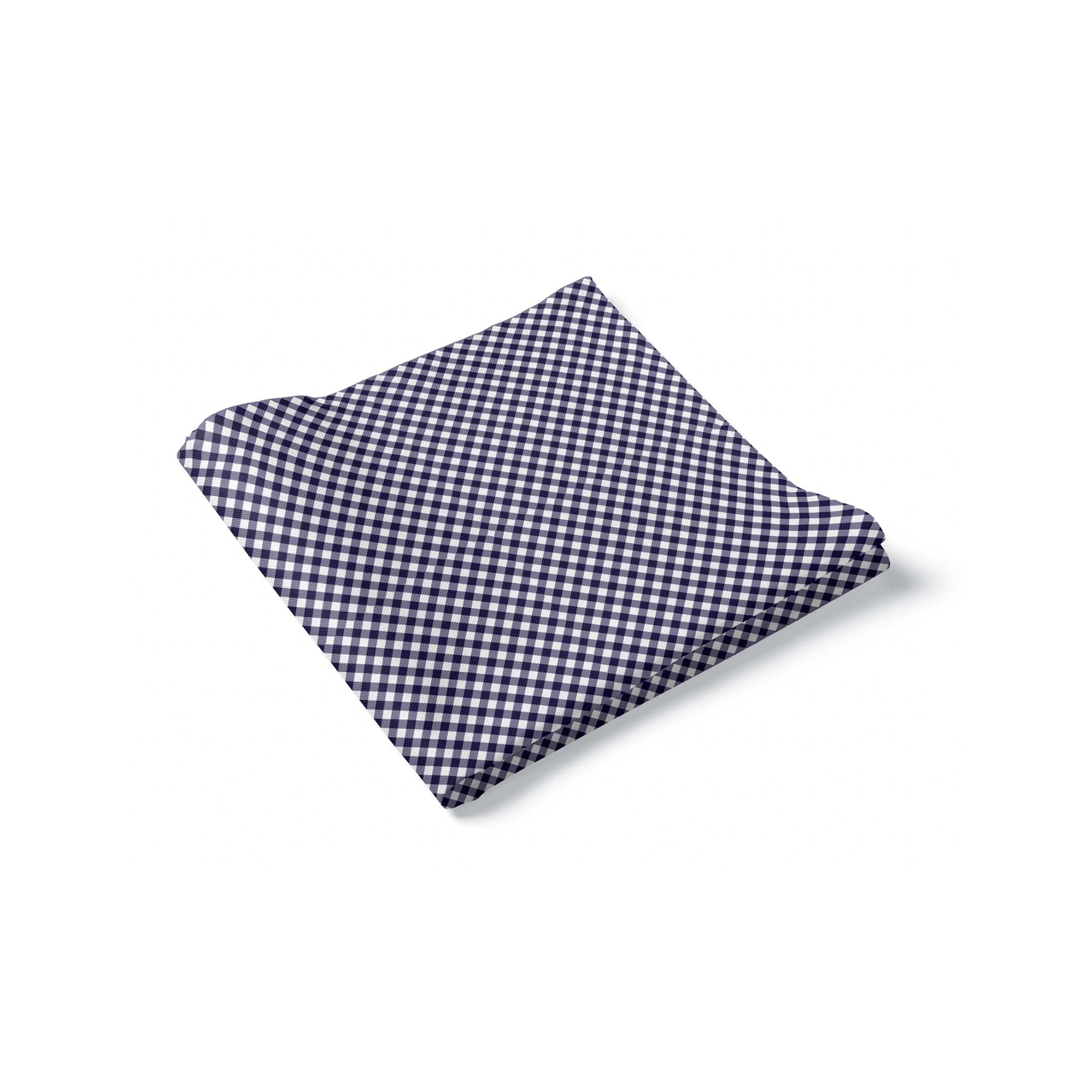 Navy Gingham Hostess Towel