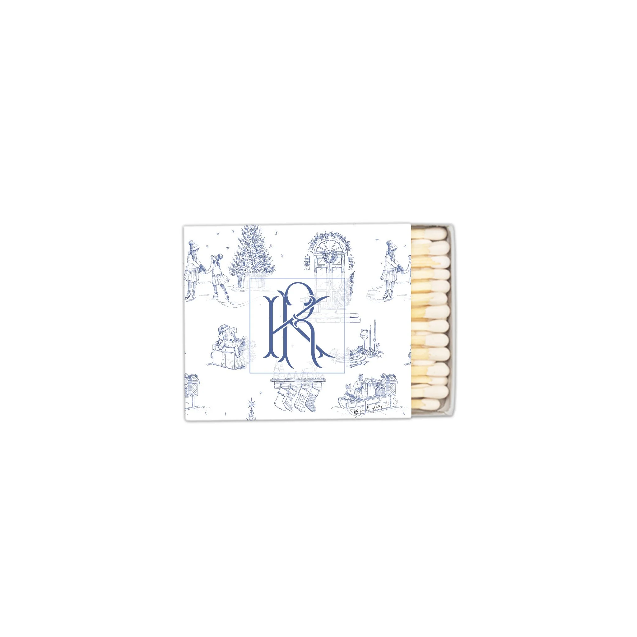 Christmas Monogram Matchboxes