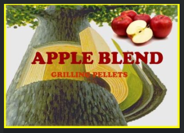 Apple Blend: Mild, sweet flavour – good with pork and smoked cheese (60% Red Oak, 40% Apple)