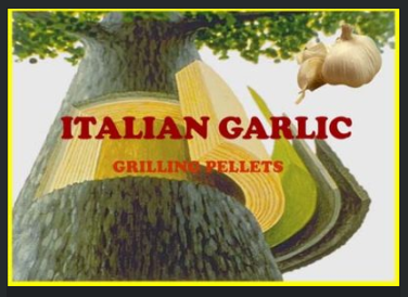 Seasoned Garlic: Oak pellets with the rich flavour of garlic – used with meats, veggies, and breads