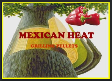 Mexican Heat: Red Cayenne Pepper Oak pellets with finely ground hot pepper – exceptional choice with hamburger or brats