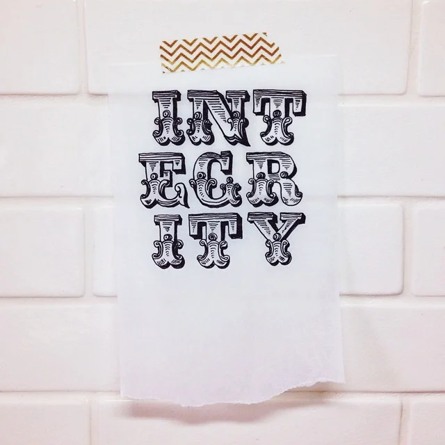 Alana Yarbrough hand typography integrity